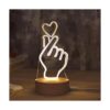 OSALADI Lámpara de escritorio con forma de corazón y luz