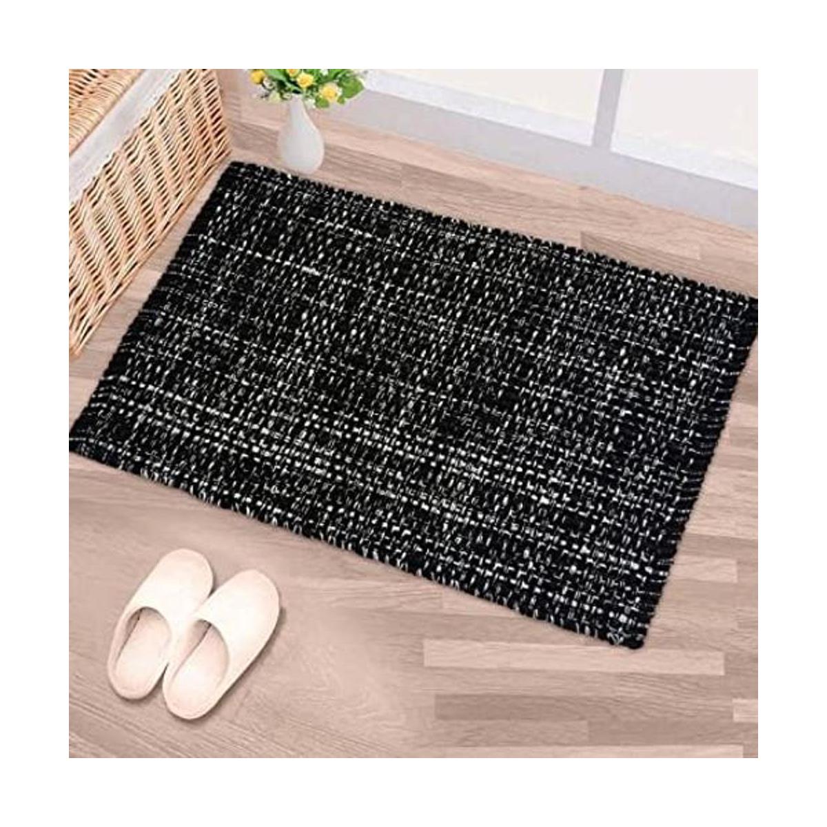 CHARDIN HOME Alfombra texturizada en blanco y negro