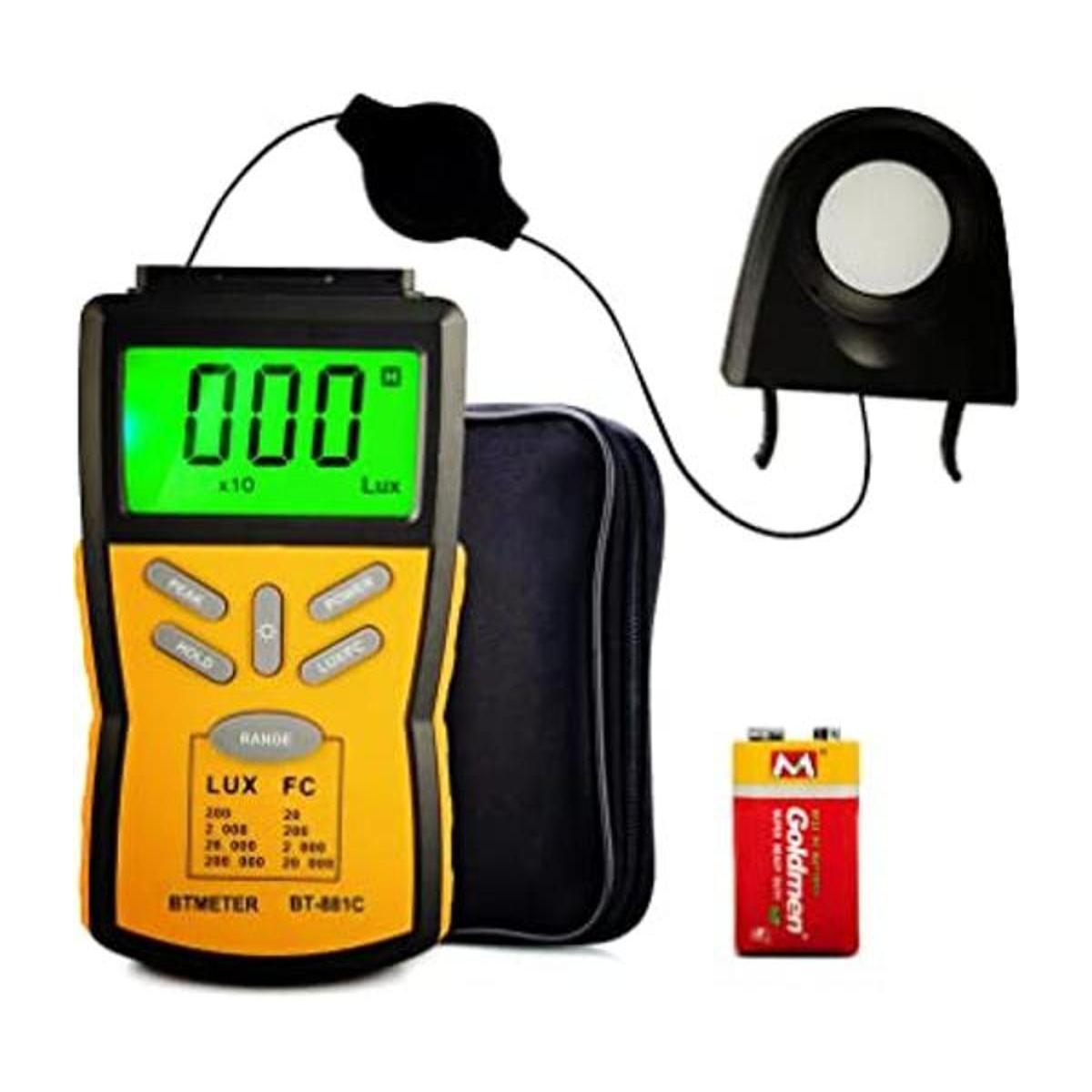 BTMETER Medidor de luz digital de iluminación BT881C