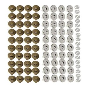 40 juegos de botones magnéticos plateados y bronce para_1