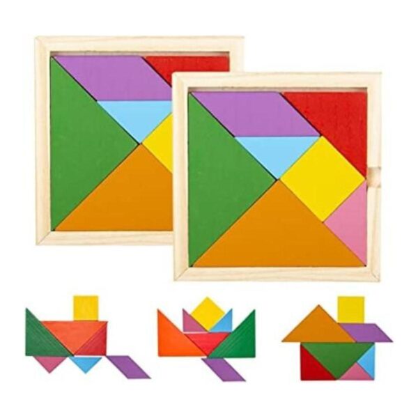 ArtCreativity Tangram Puzzles de madera para niños juego_1