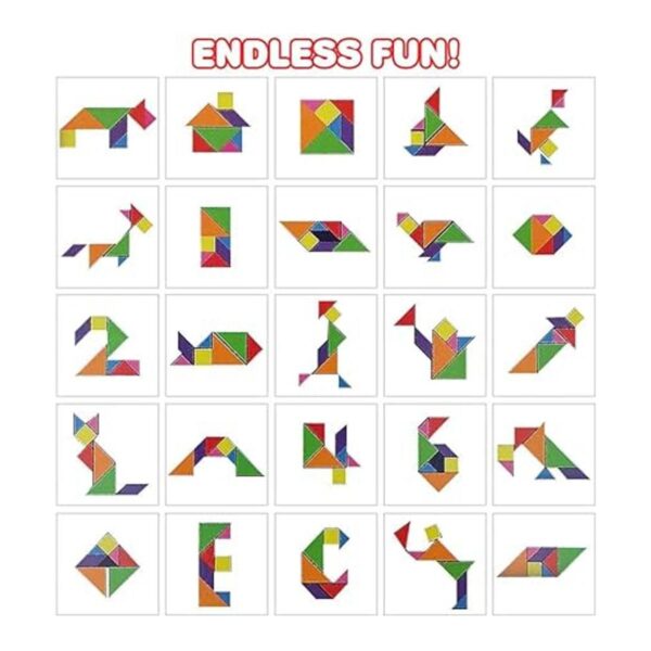 ArtCreativity Tangram Puzzles de madera para niños juego_4