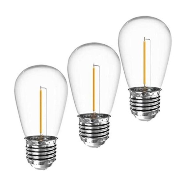 Paquete de 3 bombillas LED S14 de repuesto 2700 K luz_1