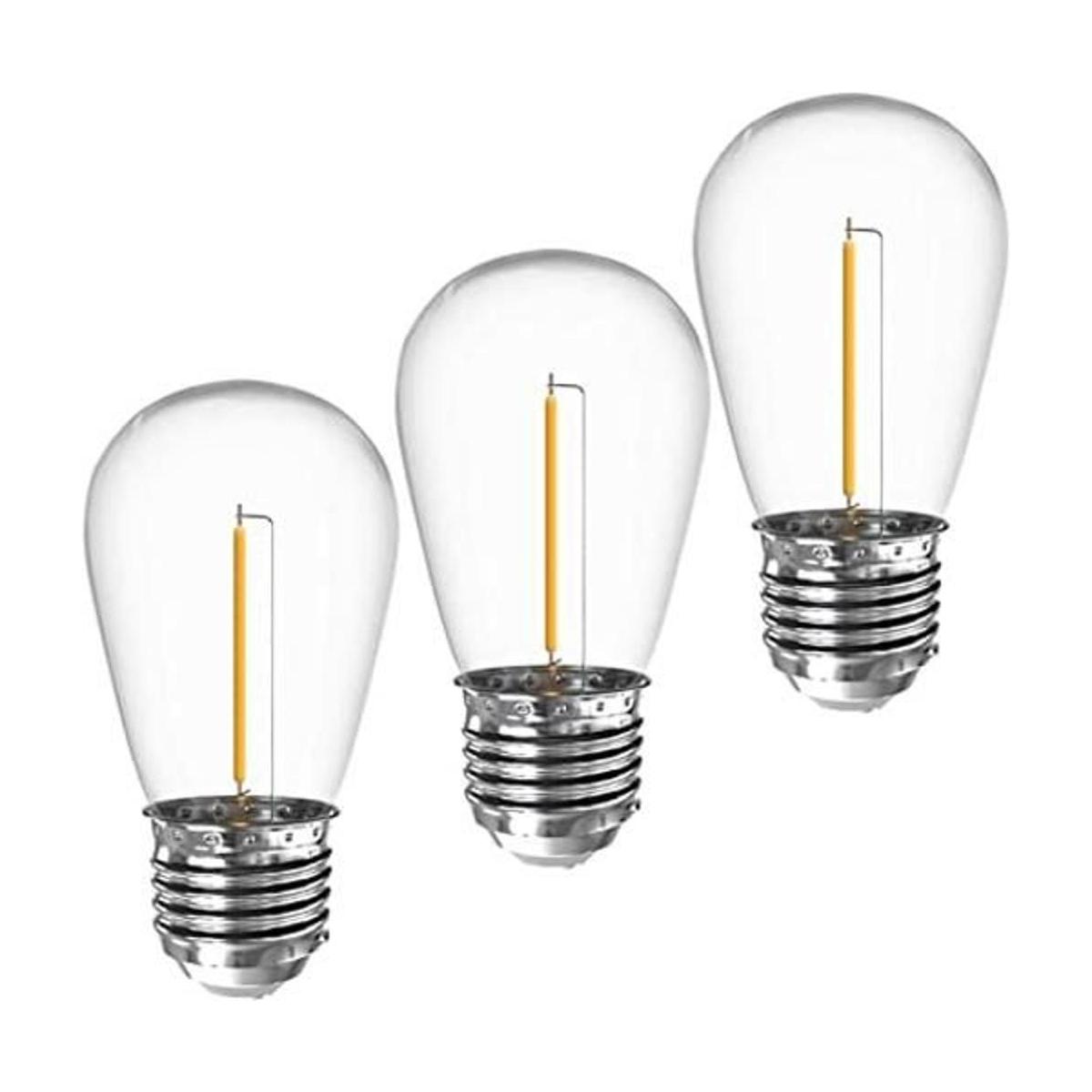 Paquete de 3 bombillas LED S14 de repuesto 2700 K luz