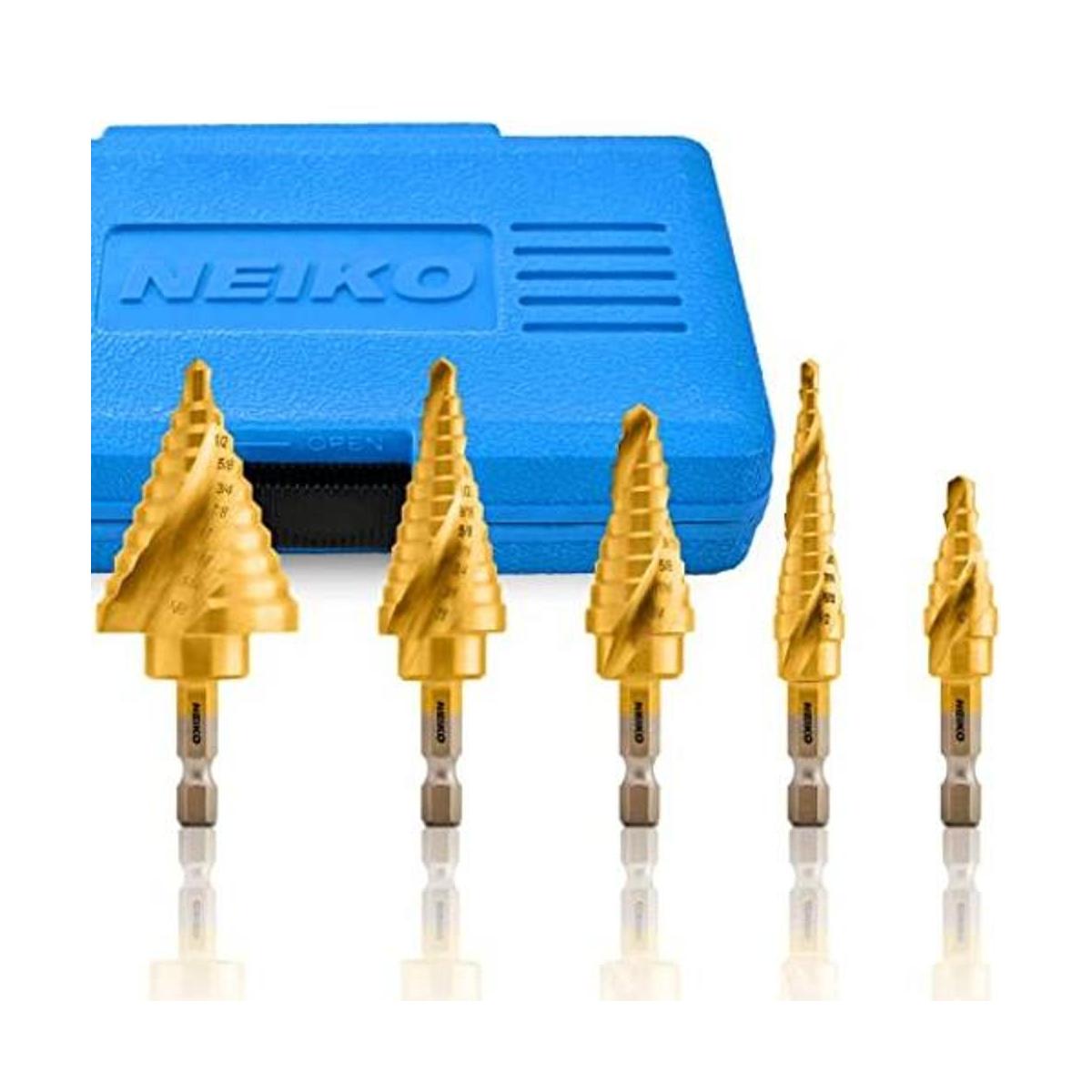 NEIKO Juego de brocas escalonadas 10173A para metal y