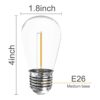 Paquete de 3 bombillas LED S14 de repuesto 2700 K luz_4
