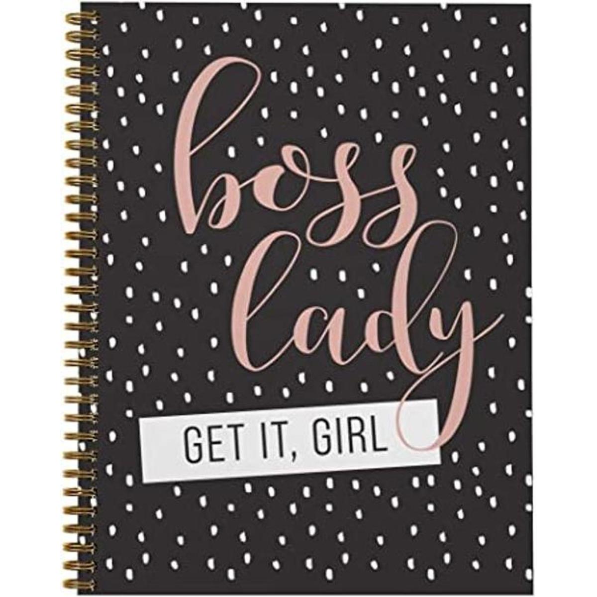Cuaderno de espiral de tapa blanda Boss Lady de 8.5 x 11.0