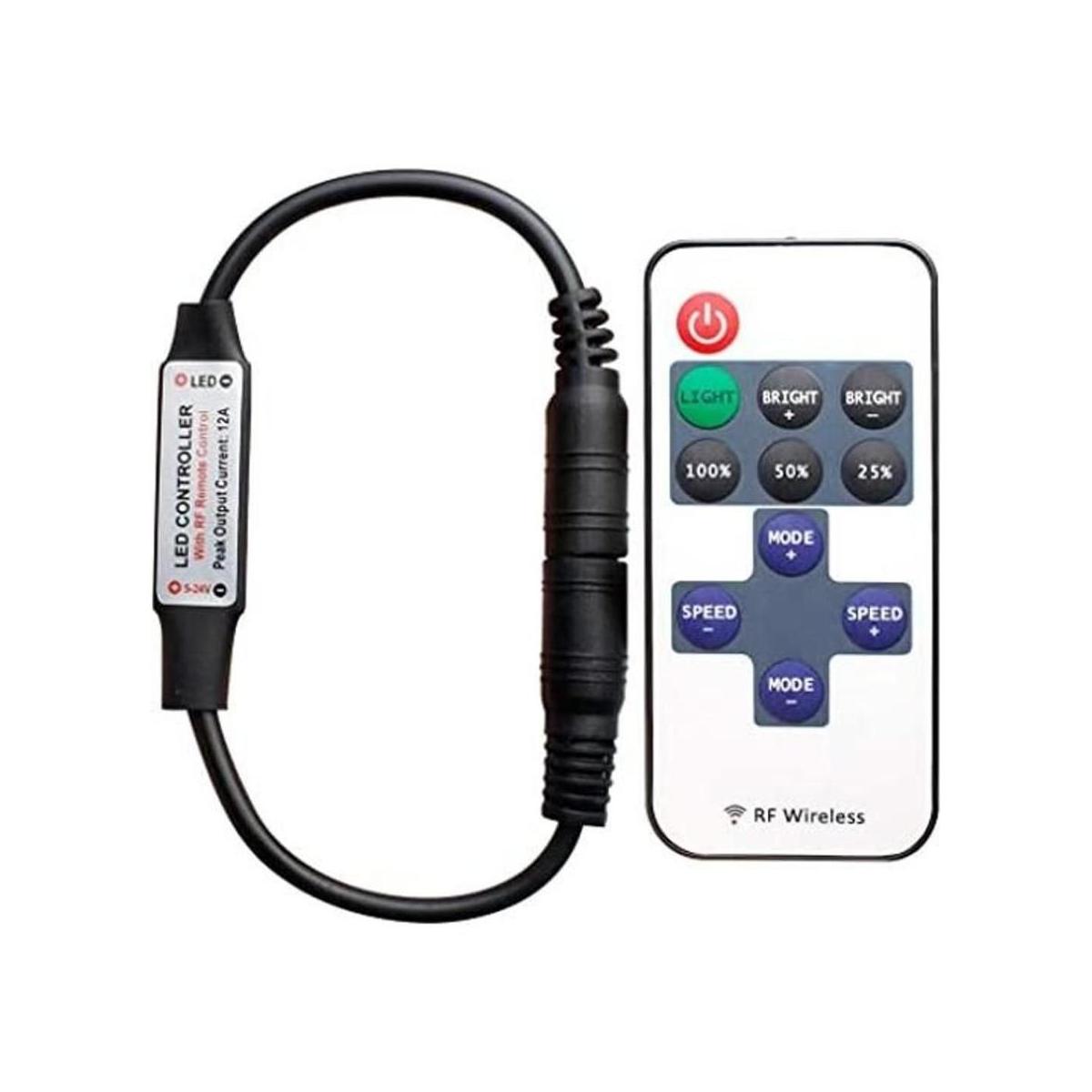Mini control remoto inalámbrico RF para tira de luces LED
