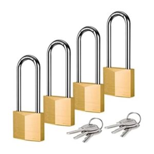 Puroma Paquete de 4 candados con llave impermeable de