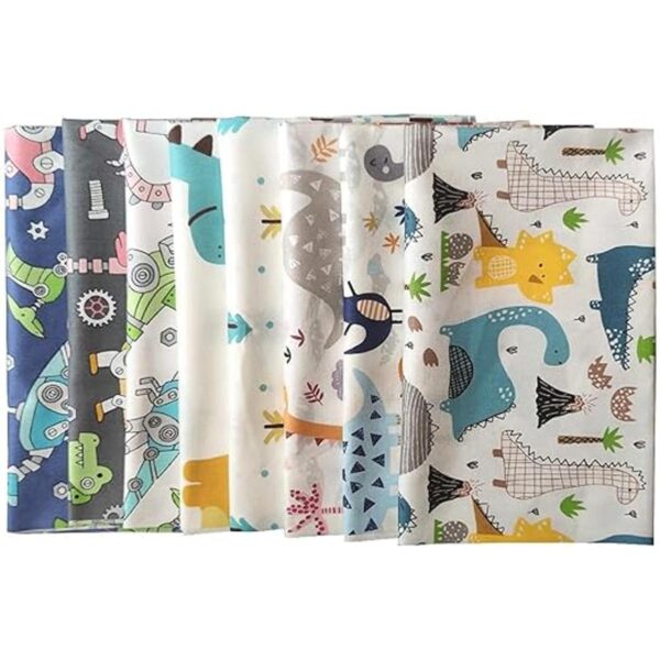 Qililandiy Juego de 8 piezas de tela de dinosaurios_1