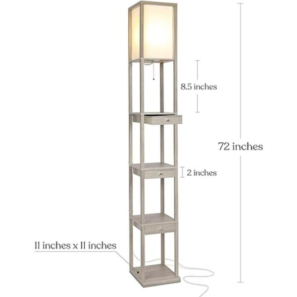 Brightech Maxwell Drawer Edition Lámpara de pie moderna_2
