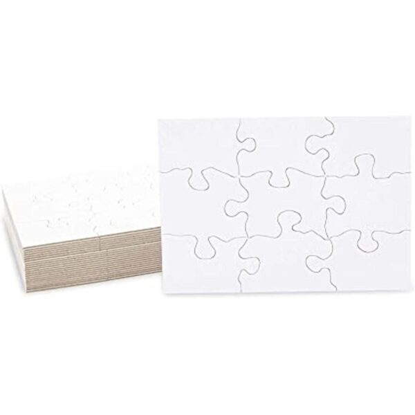Rompecabezas en blanco 9 piezas cada uno 5.5 x 4 in 24_1