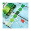 Pllieay 24 madejas de hilo de bordado degradado verde