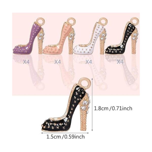 KISSBUTY 16 colgantes de zapatos de tacón alto 4 colores_3