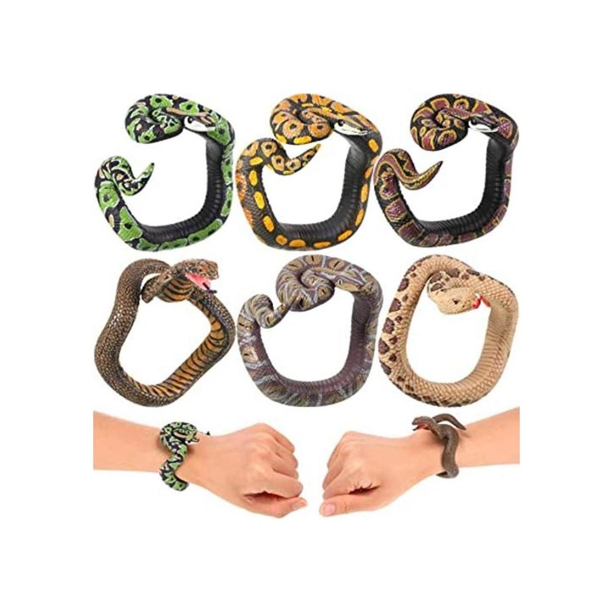 Pulsera de serpiente de juguete 6 piezas pulsera de