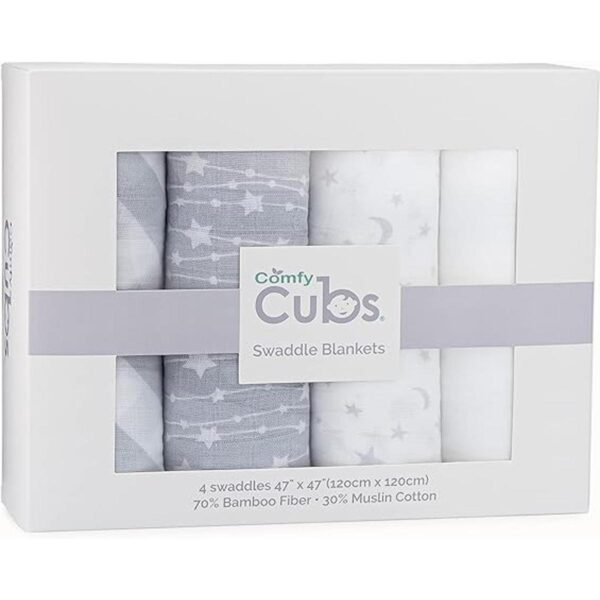 Comfy Cubs Mantas de muselina para envolver manta de_2