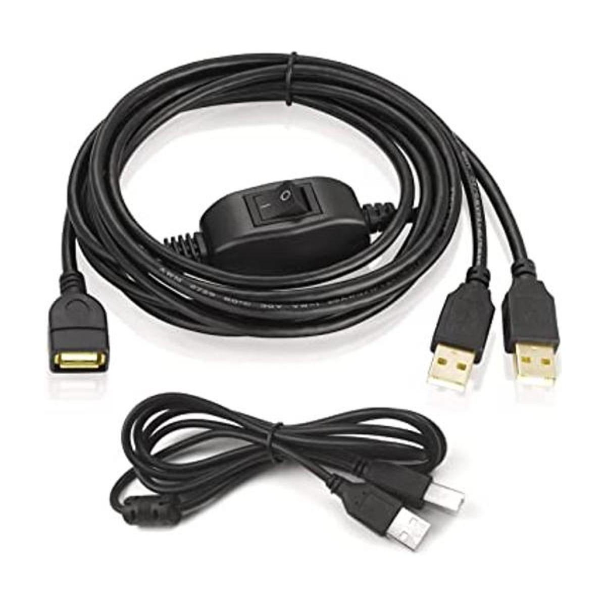 Cable divisor USB divisor USB hembra a 2 machos extensor