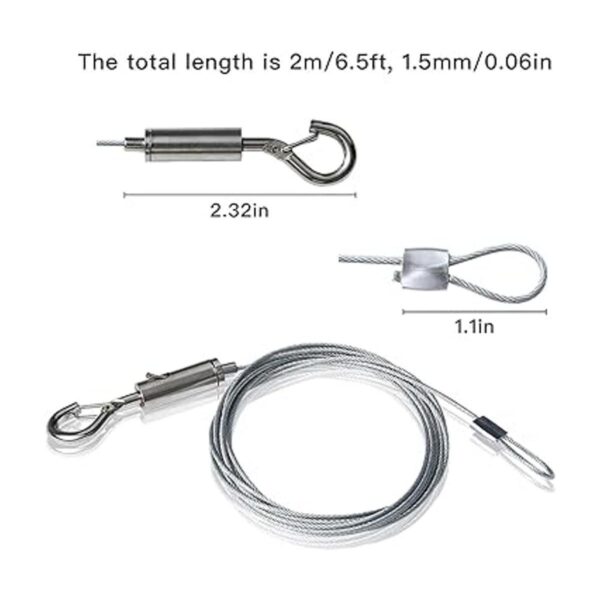 Milkary Juego de 4 cables ajustables de acero inoxidable