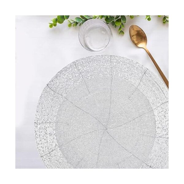 Light Pro Manteles individuales con cuentas para mesa de