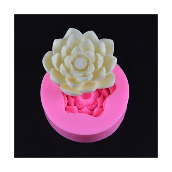 Molde de jabón de silicona en forma de flor de loto 3D