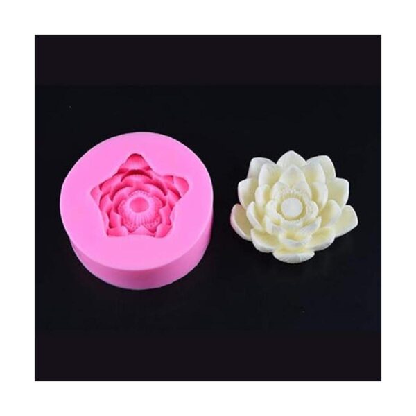 Molde de jabón de silicona en forma de flor de loto 3D