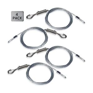 Milkary Juego de 4 cables ajustables de acero inoxidable