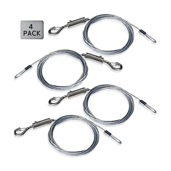 Milkary Juego de 4 cables ajustables de acero inoxidable