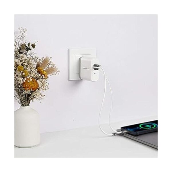 Cargador de pared USB C PowerLot de 68 W 2 puertos GaN PD_6