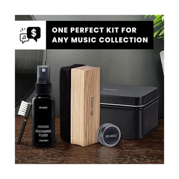 EVEO Kit de limpiador de discos de vinilo de alta calidad_3