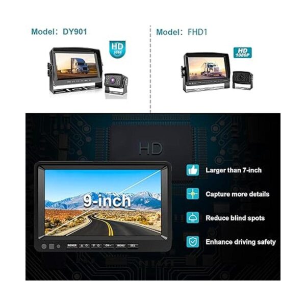 Fookoo Kit de sistema de cámara de respaldo HD monitor de_2