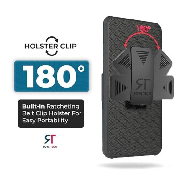 Rome Tech Funda de teléfono para Moto Z4 con funda de clip_3