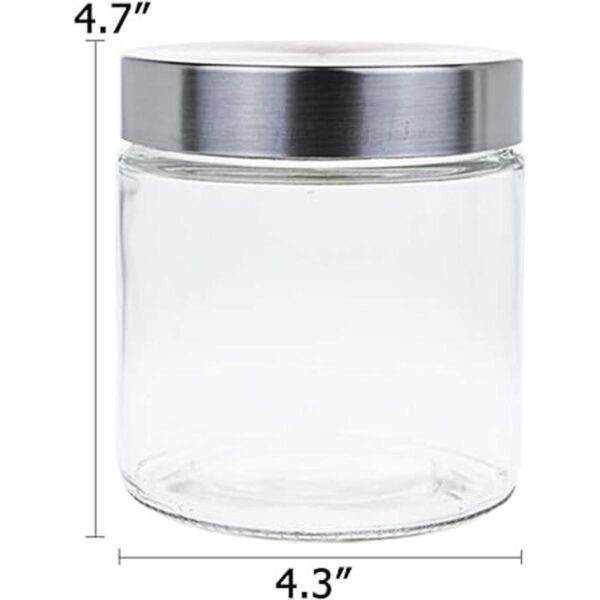 Lawei Paquete de 6 tarros de vidrio transparente de 27_2