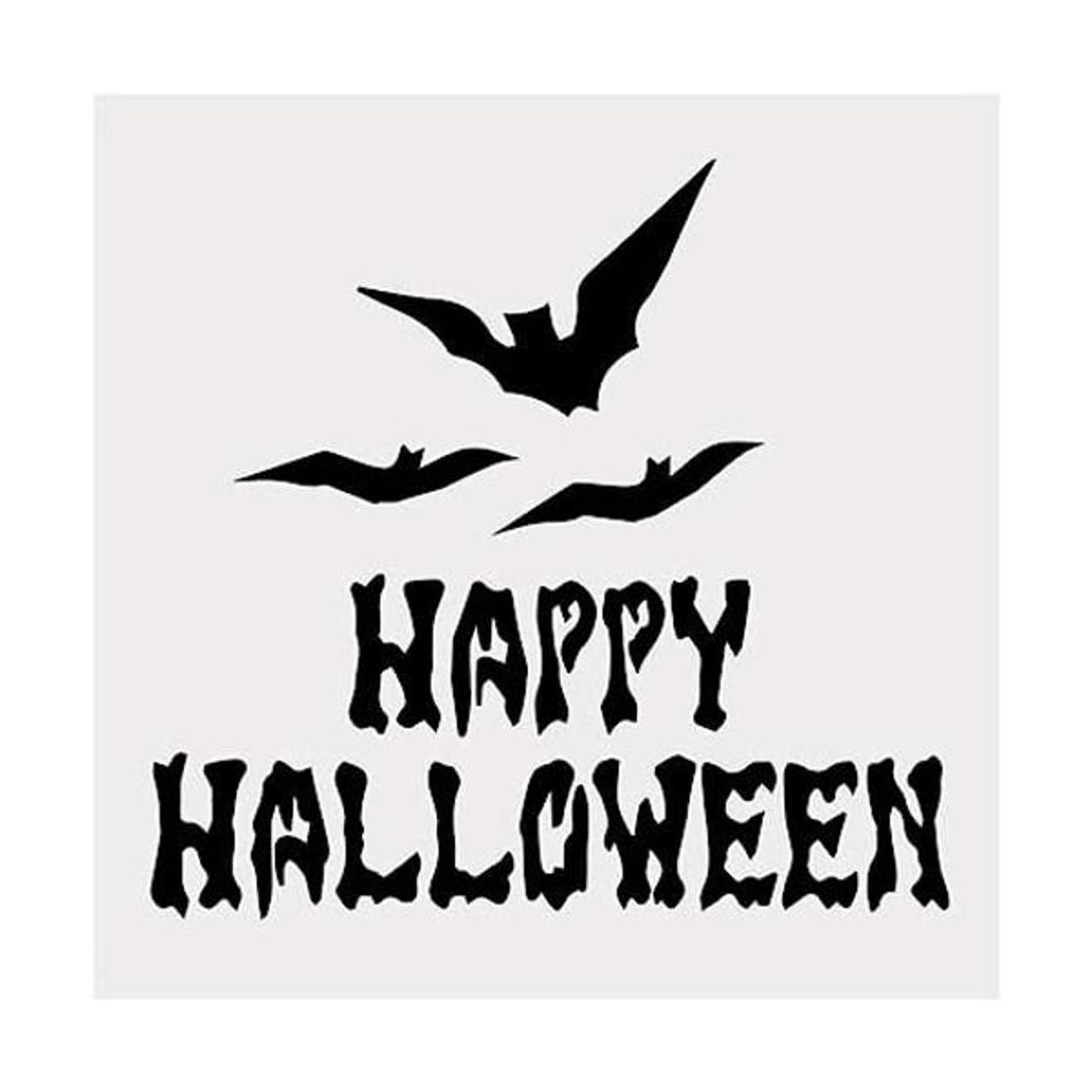 Happy Halloween Plantilla de letras grandes del alfabeto