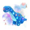 Houwsbaby Dinosaurio musical LED de 10 pulgadas con diseño_1