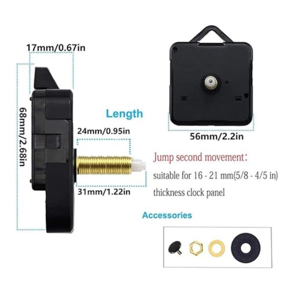 Mecanismo de movimiento de reloj de pared de 1.220 in de