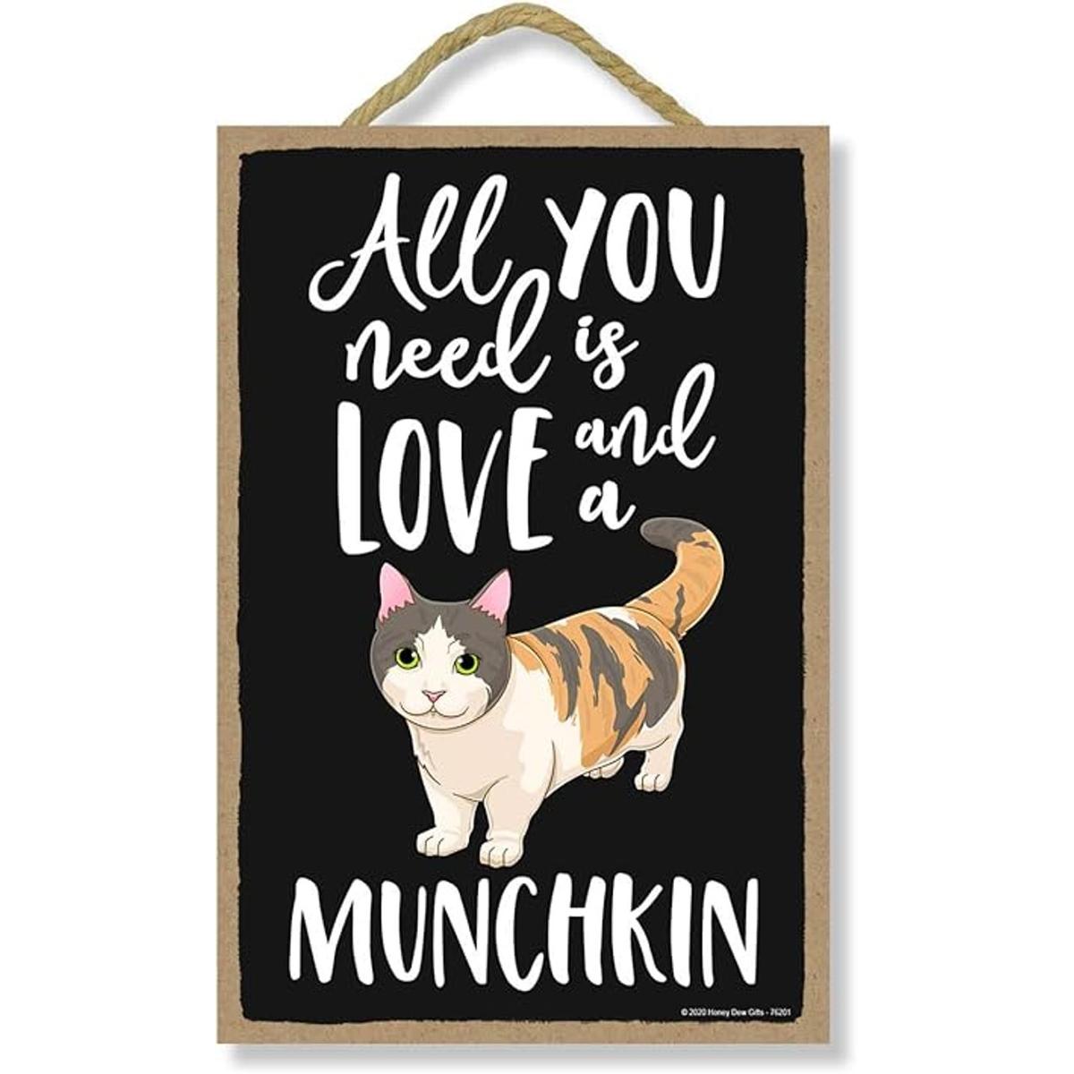 Honey Dew Gifts All You Need is Love and a Munchkin Cat