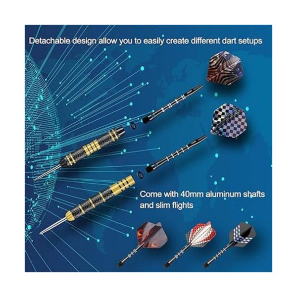 Darts Juego de puntas de metal para dardos profesionales_4