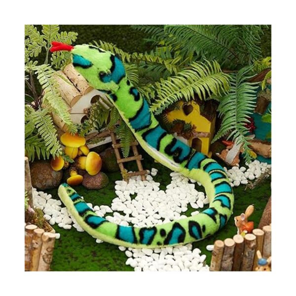 Houswbaby Animal de peluche realista de serpiente LED de_2