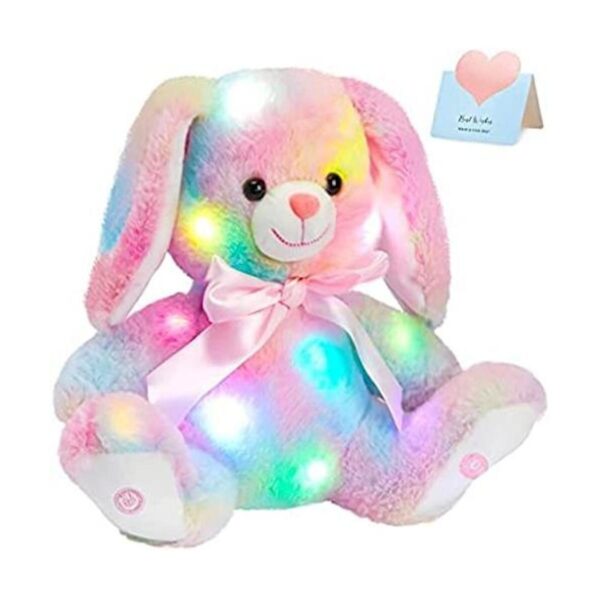 Glow Guards Juguete de peluche de conejo suave y brillante_1