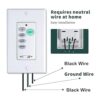 Eogifee Ventilador de techo universal con control de pared