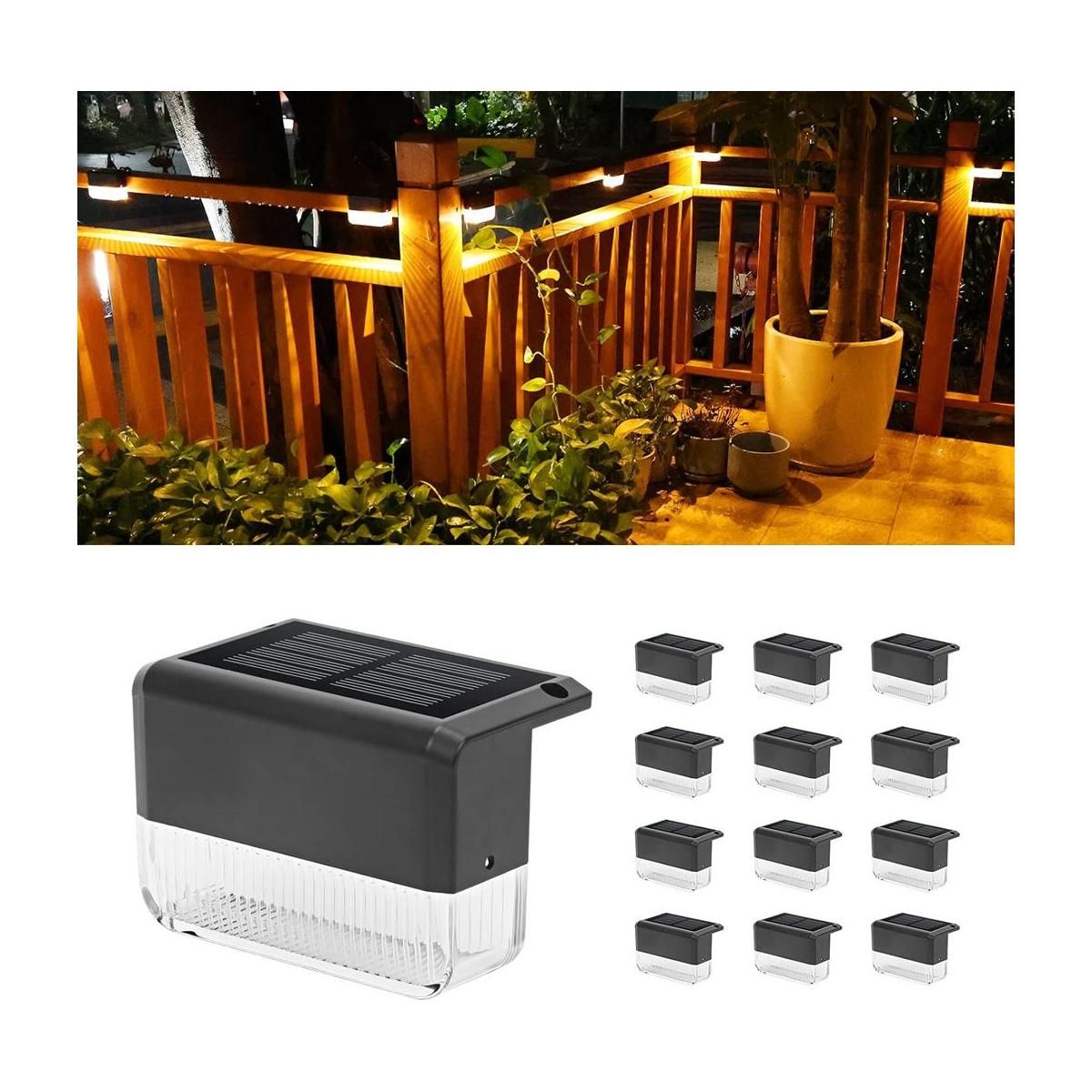 CHINLY Paquete de 12 luces solares impermeables para