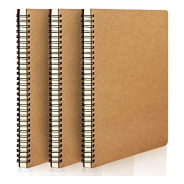 EUSOAR B5 3 paquetes de cuadernos en espiral en blanco_1