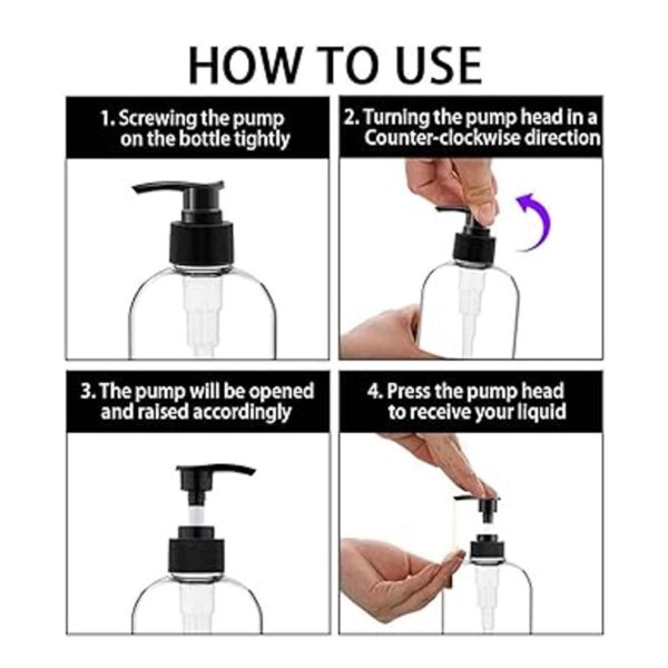 Dispensador de botellas de plástico vacías paquete de 4_6