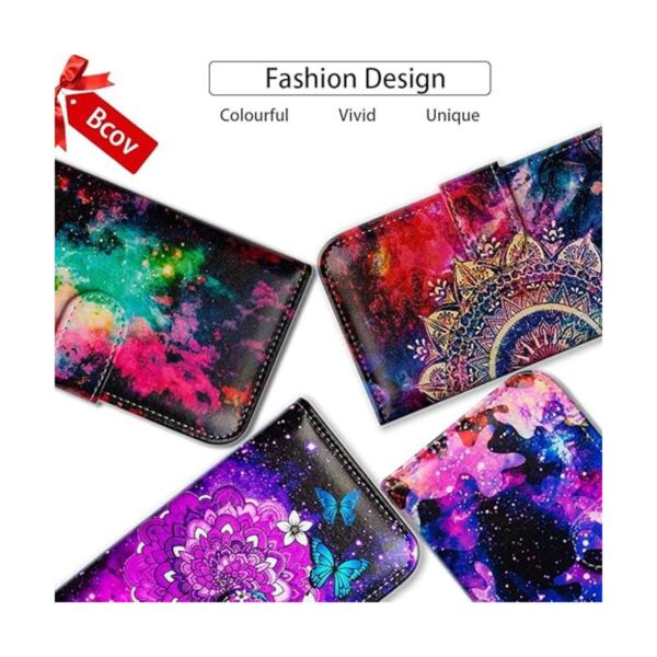 Bcov Funda para Galaxy A21 funda de piel con tapa de_2