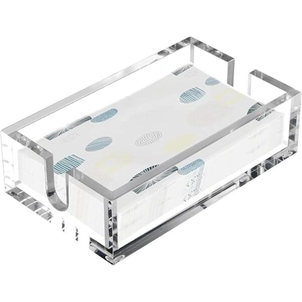 Richboom Servilleteros de acrílico para invitados 9 x 5.5