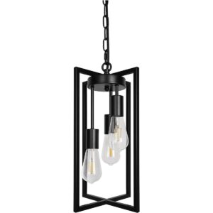 Iluminación colgante industrial moderna de estilo rústico_1