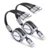 Cable de carga múltiple 3A MINLU paquete de 2 cables USB_1