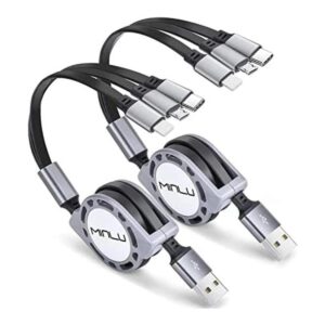 Cable de carga múltiple 3A MINLU paquete de 2 cables USB_1