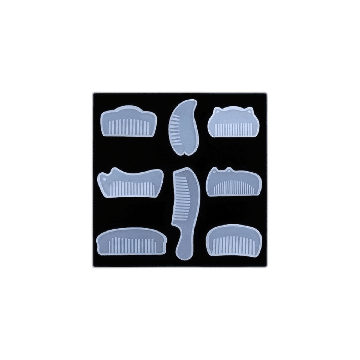 Juego de 8 moldes de resina para peine peine para el