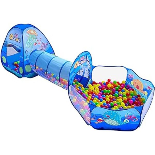 Tienda de campaña 3 en 1 para niños con túnel de juego